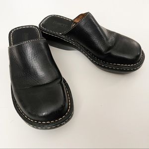 Born Black Mule Clog